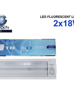 ชุดรางคู่ IWC-2X18W หน้าเรียบ เปลี่ยนหลอดไม่ได้