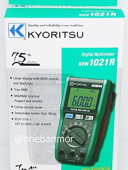 รุ่นใหม่ล่าสุด มาก่อนใคร วัดค่าแม่นยำ Digital Multimeter Kyoritsu 1021R TRUE RMS - แถมกระเป๋าหนังใส่มิเตอร์