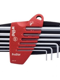 Wiha ชุดประแจหกเหลี่ยม ปลายหัวบอลMagicRingชุด9ตัว ขนาด1.5-10 มม. รุ่น SB 369 S9