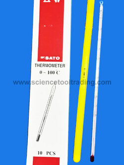 เทอร์โมมิเตอร์ 0-100 องศา ยาว 30 ซม.