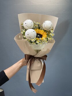 ช่อดอกทานตะวันสไมลี่ ช่อดอกไม้สด