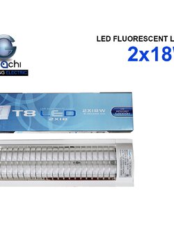 ชุดรางคู่ IWC-2X18W-TA หน้าตะแกรง เปลี่ยนหลอดไม่ได้