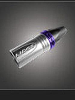 NTS YM-002C (Purple) 3-pole XLR cable mount male plug, nickel plated shell