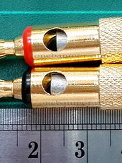 Banana Plug กล้วยหอม ชุบทอง (1คู่ ดำ-แดง)