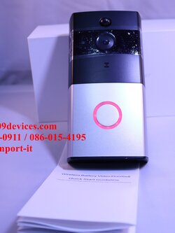 กล้องกริ่งประตู(ออด)ไร้สาย IP Camera เมื่อมีคนกดกริ่งจะโชว์ที่มือถือเรา ภาพวีดีโอ และเสียง Doorbell