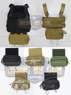 กระเป๋าจิงโจ้ติดเสื้อเวส ทรงสีเหลี่ยม (Drop Pouch) (Lower Accessories Pouch)