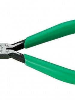 Keiba คีมปากแหลม มินิ ด้ามเขียว HR-D14-5 กลม 1.0 Made In Jap