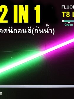 หลอดนีออนสีกันน้ำ 2 IN 1 IWC-LED-GE8318-N-PINK/GREEN