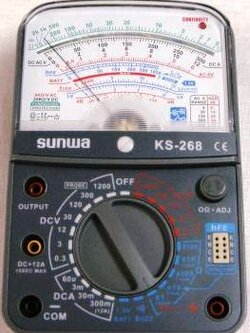 มัลติมิเตอร์แบบเข็ม Sunwa ทั่วไป KS-268 เกรด AAA คุณภาพดีมากๆ วัด HFE ได้ด้วย