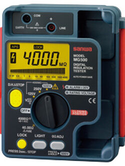 MG500 SANWA Allows you to measure insulation resistance more safely by avoiding operation mistakes.
