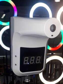 เครื่องวัดไข้อินฟาเรด สแกนฝ่ามือ แบบติดฝา หรือ ตั้ง พื้น