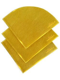 12 pcs. 100% Reusable Natural Golden Raw Silk Coffee Filter - แผ่นกรองกาแฟดริป แผ่นใยไหม แพค 12 ชิ้น