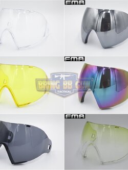 เลนส์หน้ากาก F1 ยี่ห้อ FMA รุ่น เลนส์1ชั้น