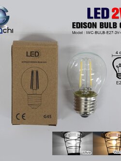 หลอดไส้เอดิสัน 3V 2W (ขั้ว E27) IWC-BULB-E27-3V-CR-2W