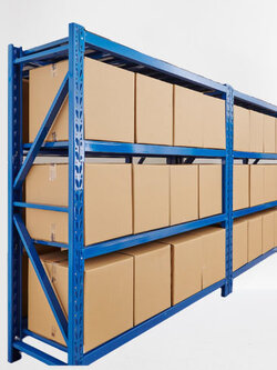 ชั้นวางสินค้า Micro Rack รุ่น Triple Rack (ชั้น3ล็อก สีน้ำเงิน) 600x200x60cm.