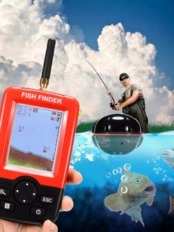 Fish finder wireless sonar โซน่าช่วยหาตำแหน่งปลาใต้น้ำไร้สาย