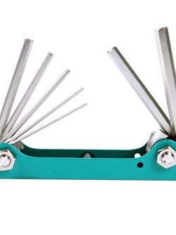 8PK-021N 7Pcs Folding Hex Key Set (1.2,2,2.5,3,4,5,6mm)