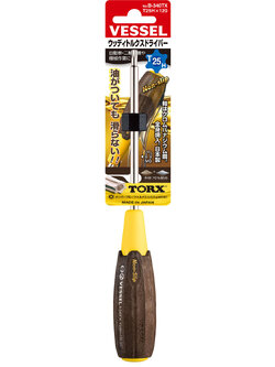 VESSEL ไขควง Wood compo หัวTX กันลื่น No.B-340TX (T25H x 120)