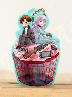 [พร้อมส่ง] RED CODE CUPCAKE : พวงกุญแจคัพเค้ก RED CODE