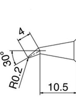 ปลายหัวแร้ง HAKKO รุ่น T18-BR02 Shape-0.2BR ใช้กับ HAKKO FX-600