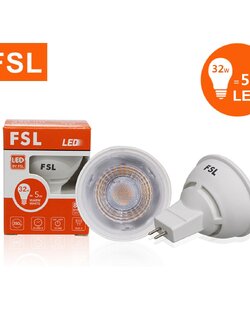 ไฮพาวเวอร์ FSL-MR16-5W-12V แสงขาวและแสงวอร์มไวท์