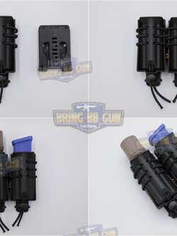 ซองแม็กกาซีนคู่โพลิเมอร์ 9 mm. Urban Assault 9mm Double Quick Pull Mag Case