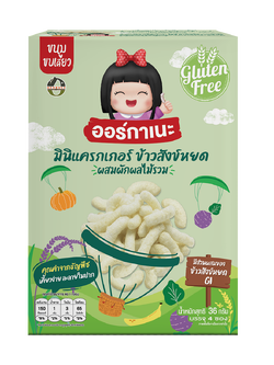 มินิแครกเกอร์ข้าวสังข์หยด ผสมผักผลไม้รวม