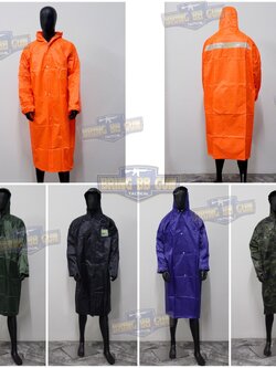 เสื้อโค้ดกันฝน ตราช้าง (Danko) เสื้อกันฝนคลุมยาว 998 (Raincoat) (มีแถบสะท้อนแสงด้านหลัง) (ชุดกันฝน) (เสื้อคลุม) (เสื้อกันฝน) (เสื้อกันฝนรถจักรยานยนต์) (กันฝน) (หน้าฝน) (เดินป่า) (ขี่มอเตอร์ไซค์)