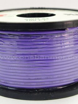 สายไฟคุณภาพดี ขนาด AWG 24 100ฟุต สีม่วง