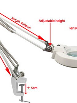โคมไฟเลนส์ขยาย ขนาด 5 เท่า ขนาด 22 W ใช้ในการตรวจสอบชิ้นส่วนต่างๆ