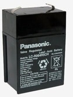 Panasonic LC-R064R5NA Sealed Lead Acid Battery 6V. 4.5Ah