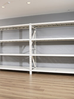 ชั้นวางสินค้า MicroRack Double Rack (ชั้น2ล็อก) 400x200x60cm. สีขาว (อมเทา)