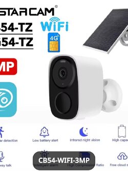วงจรปิด พลังงานแสงอาทิตย์ Vstarcam รุ่นใหม่ CB54-TZ WIFI / BG54-TZ 4G กล้องแบตเตอรี่ไร้สาย กล้องโซล่าเซลล์