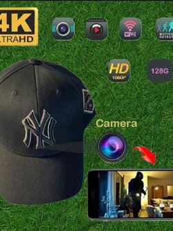 หมวกที่มีกล้องติดแบบไร้สาย WIFI ไร้สาย สวมใส่ได้จริง ภาพคมชัดปรับความละเอียดได้ถึง 4K