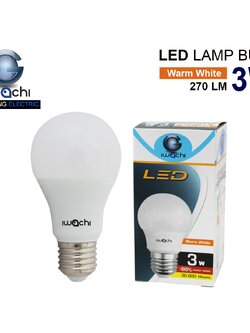 หลอดปิงปอง (รุ่นใหม่) IWC-LED-BULB-3W-WW แสงวอร์มไวท์