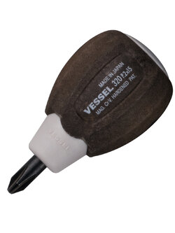 VESSEL ไขควง Wood compo แบบสั้น กันลื่น No.320(Ph No.2 x 15)