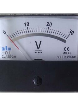 BLU ANALOG PANEL METER อนาล็อก โวลต์มิเตอร์ 15V/DC