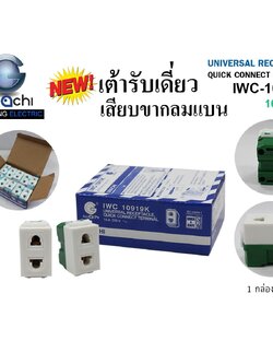 เต้ารับเดี่ยวเสียบขากลมแบน IWC-10919K