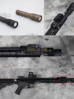 ไฟฉายติดปืน ทรง Modlite รุ่น WML PLHv2-18650 (รุ่นยาว) (หลอดLED)