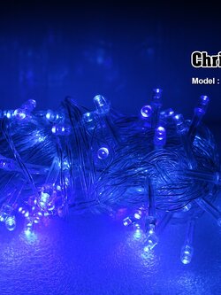 ไฟประดับ แสงน้ำเงิน (กระพริบไม่ได้) IWC-100LED-BLUE-STILL