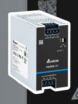Delta CliQ DIN Rail Power Supply DRF-24V480W3GBA 480W, 24Vdc/20A 380V (3-Phase)