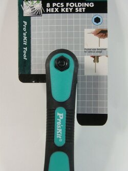 ชุดกุญแจหกเหลี่ยม 8ชิ้น พับเก็บ HW-121M (CN)