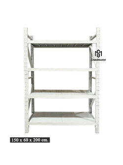 ชั้นวางเหล็ก Micro Rack W150 x D60 x H200 cm. สีขาว(อมเทา)