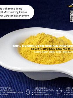 100% Natural Thai Golden Silk Sericin Powder ผงโปรตีนไหมเซริซิน