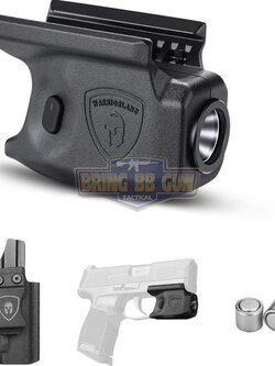 ไฟฉายติดปืน Sig Sauer P365 + ซองปืนพกใน Kydex ยี่ห้อ Warriorland รุ่น SL-1 + Kydex Holster