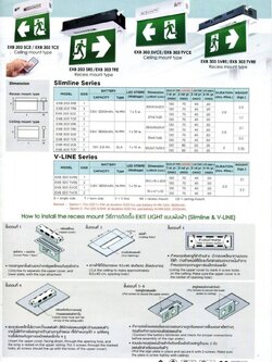 ป้ายทาง ฉุกเฉิน แบบฝังฝ้า