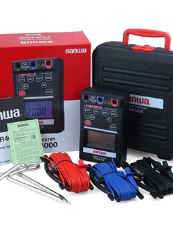 Sanwa EARTH TESTER PDR4000 เครื่องวัดความต้านทานดินแบบดิจิตอล พร้อมอุปกรณ์ครบชุด ของแท้ 100% ออกใบกำกับภาษีได้