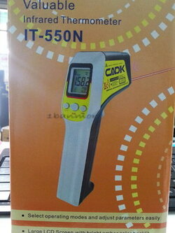 เครื่องวัดอุณหภูมิแบบไม่สัมผัส อินฟราเรด เทอร์โมมิเตอร์ CADIK IT-550N -60 - 550oC