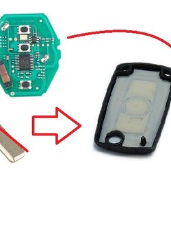 กรอบกุญแจ BMW แบบพับ