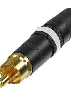 Neutrik ปลั๊ก RCA เหล็กชุบทองต่อสายท้ายสปริงสีขาวNYS-373-9 คุณภาพสูงแบรนด์ดังจาก เดนมาร์ก